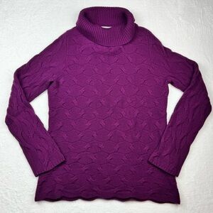 Lord & Taylor Italian Cashmere. 100% Cashmere. Turtleneck. Purple. Size L.